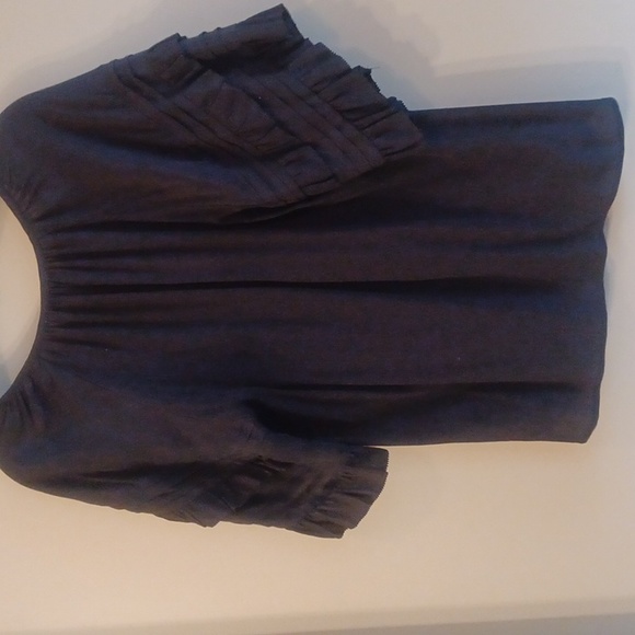 Black gauzy flowy blouse XS - Picture 4 of 5